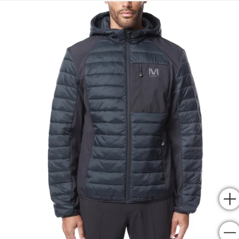 Merrell Hooded Mixed Media Puffer Softshell XL black mt1